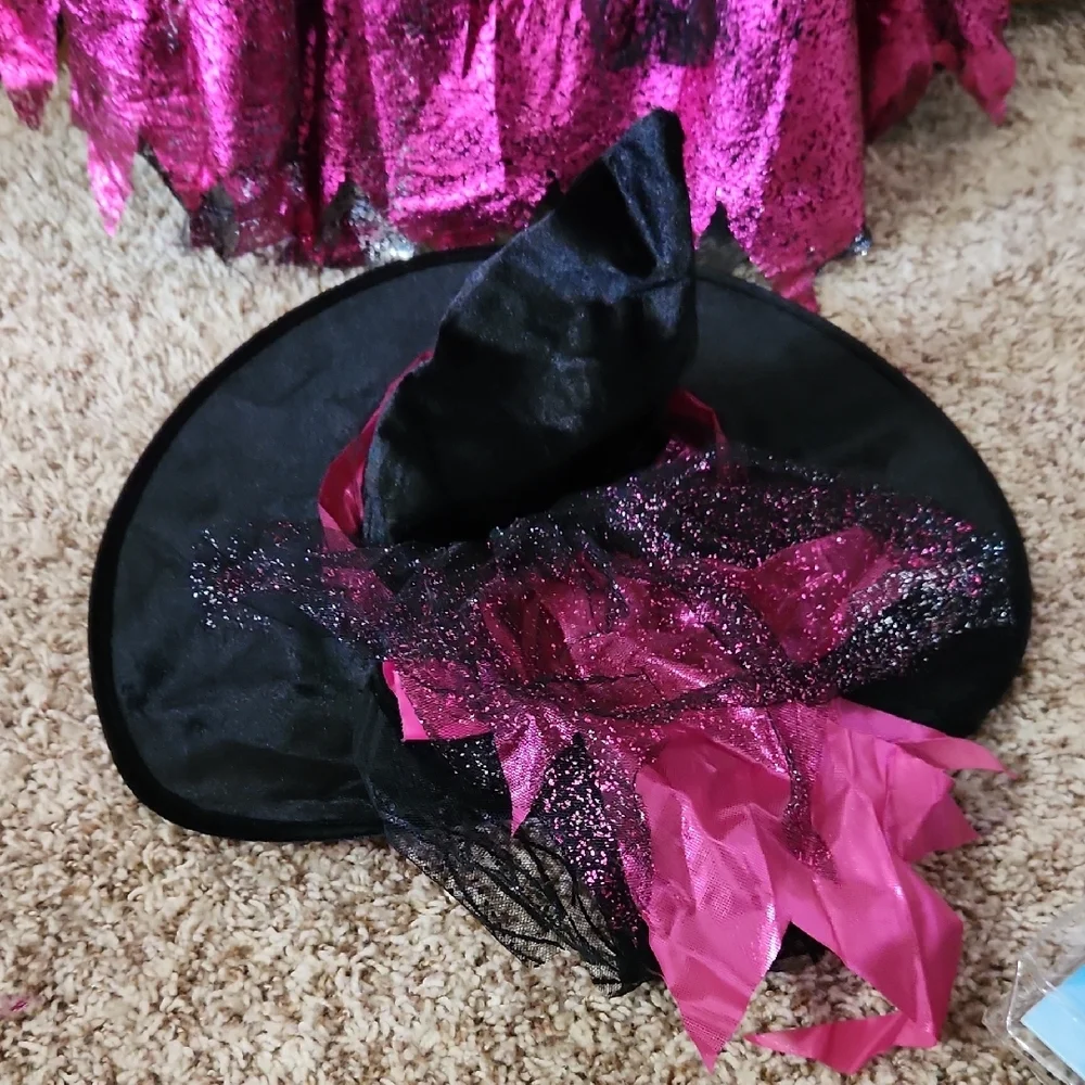 Spirit Shimmer Witch Costume for Kids - Pink and Black - Picture 4 of 8